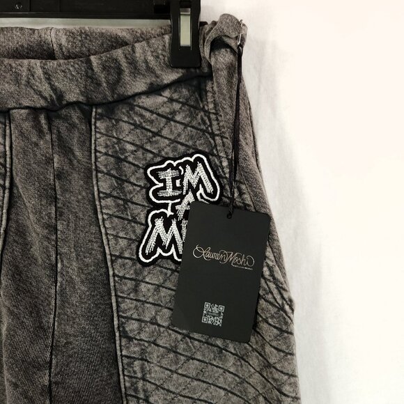 Lauren Moshi Sweatpants Womens XS Im a Mess Lightweight Gray Jogger Pants - Picture 10 of 12